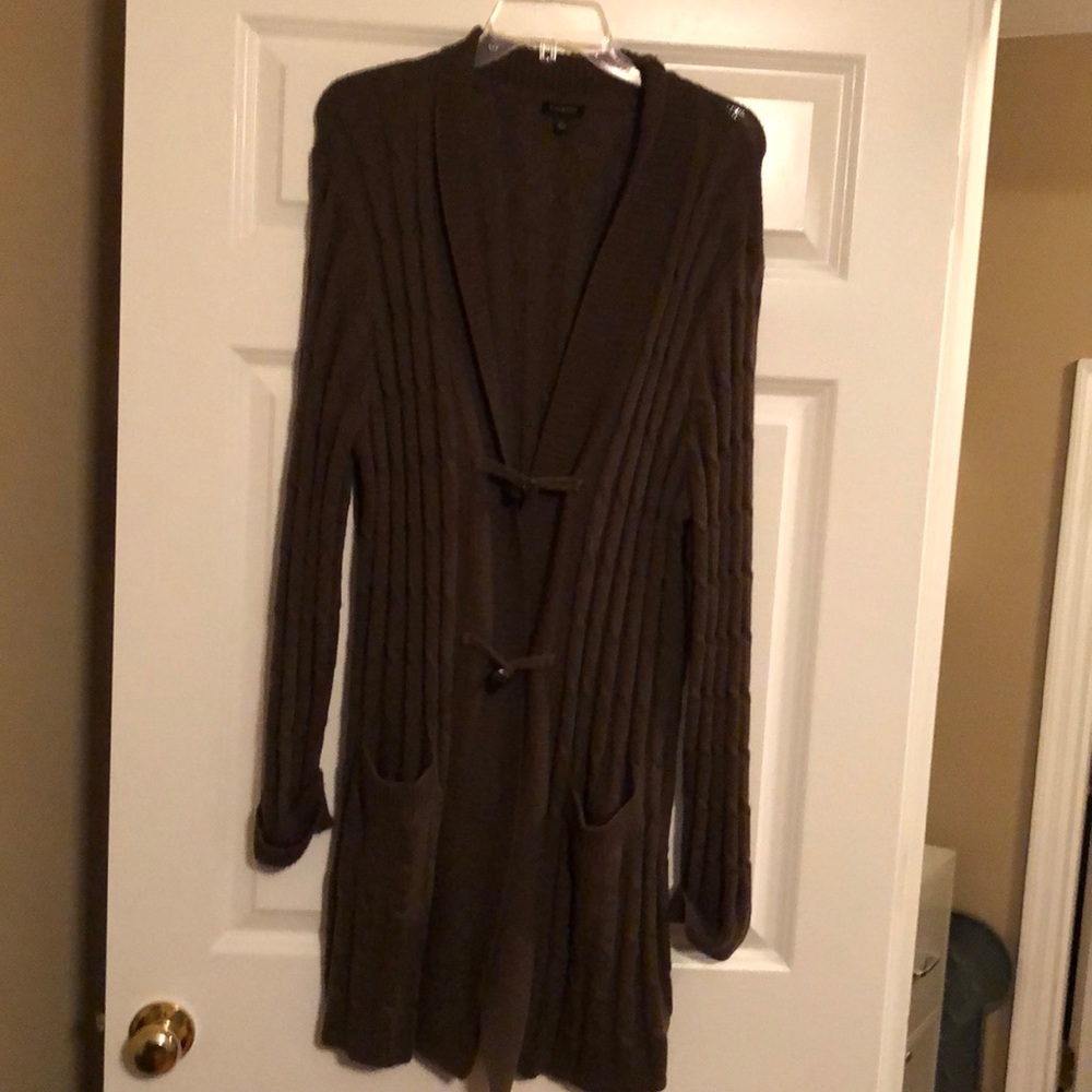 Talbots sweater. Olive green.